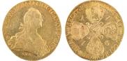 10 roubles 1776 year