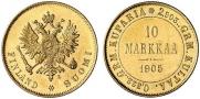 10 markkaa 1905 year