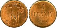 5 pennia 1901 year