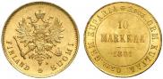 10 markkaa 1881 year
