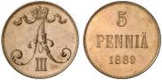 5 pennia 1889 year