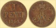 1 пенни 1864 года