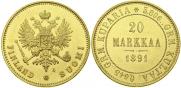 20 markkaa 1891 year