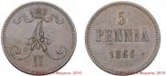 5 пенни 1866 года