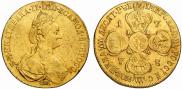 10 roubles 1778 year