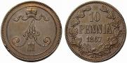 10 pennia 1867 year