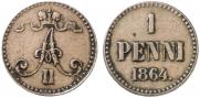 1 пенни 1864 года