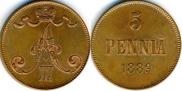 5 pennia 1889 year
