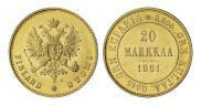 20 markkaa 1891 year
