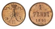1 penni 1891 year