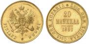 20 markkaa 1891 year