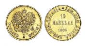 10 markkaa 1882 year