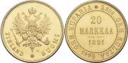 20 markkaa 1891 year
