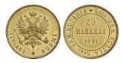20 markkaa 1891 year
