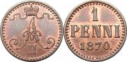 1 penni 1870 year