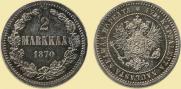 2 markkaa 1870 year