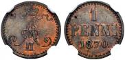 1 penni 1870 year