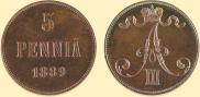 5 pennia 1889 year