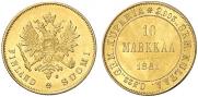 10 markkaa 1881 year