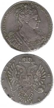 1 рубль 1734 года