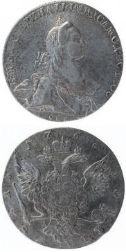 1 rouble 1766 year