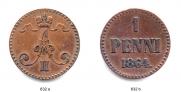 1 penni 1864 year