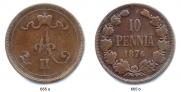 10 pennia 1876 year
