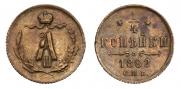 1/4 kopeck 1882 year