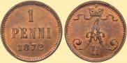 1 penni 1872 year