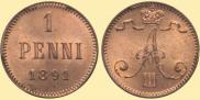 1 penni 1891 year