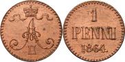1 penni 1864 year