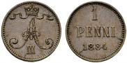 1 penni 1884 year