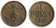 1 penni 1867 year
