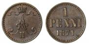 1 penni 1871 year