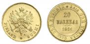 20 markkaa 1891 year