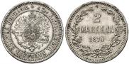 2 markkaa 1870 year