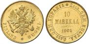10 markkaa 1905 year