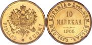 10 markkaa 1905 year