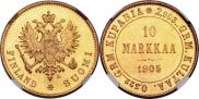 10 markkaa 1905 year