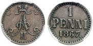 1 penni 1867 year