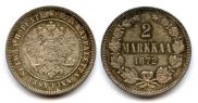 2 markkaa 1872 year