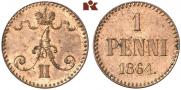 1 penni 1864 year