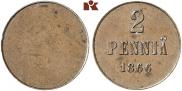 2 pennia 1866 year