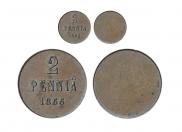 2 pennia 1866 year