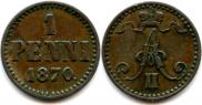 1 penni 1870 year