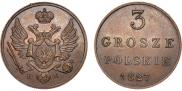 3 grosze 1827 year