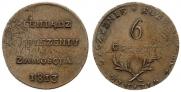 6 groszy 1813 year