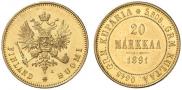 20 markkaa 1891 year