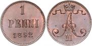 1 penni 1892 year