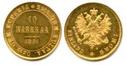 10 markkaa 1881 year